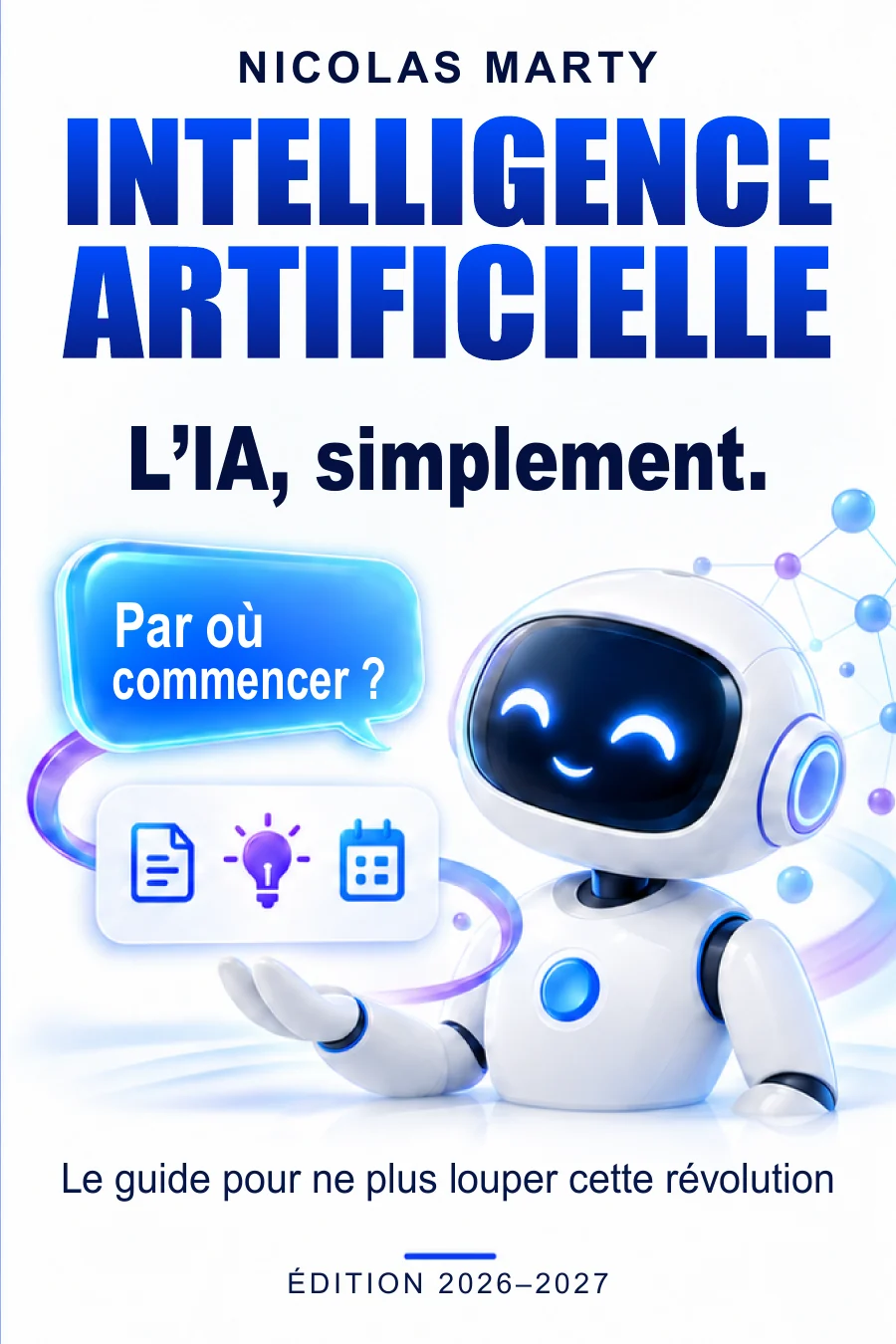 Couverture du livre « Intelligence artificielle — L’IA, simplement », de Nicolas Marty.