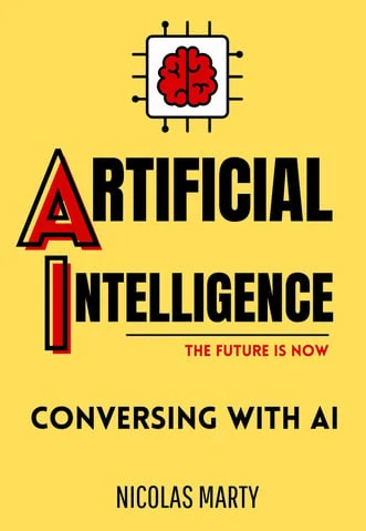 English edition cover of Artificial Intelligence — Conversing with AI, by Nicolas Marty.